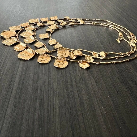 Zara Pack of 3 Medallion Necklaces in Gold Tone - Picture 4 of 9